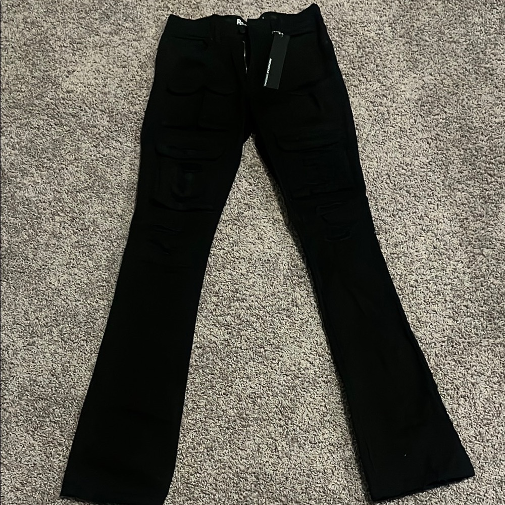 Black Distressed Jeans (rockstar original)